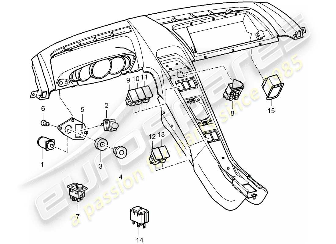 VIEW PARTS DIAGRAMS FROM THE PORSCHE CARRERA GT PARTS CATALOGUE a part diagram from the porsche carrera gt parts catalogue