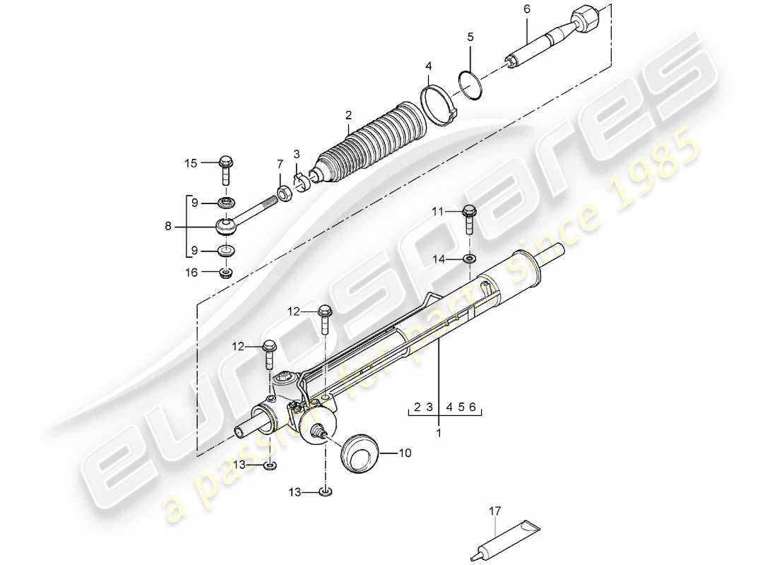 a part diagram from the porsche carrera gt parts catalogue