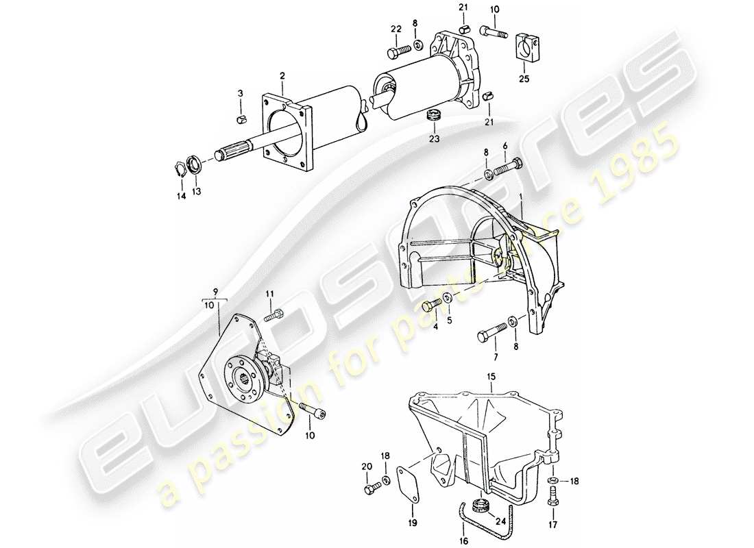 a part diagram from the porsche 1993 (928) parts catalogue