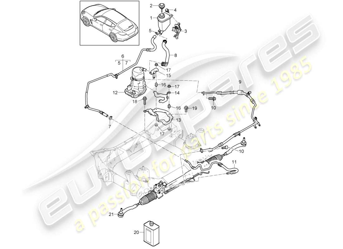 a part diagram from the porsche 2011 (panamera 970) parts catalogue