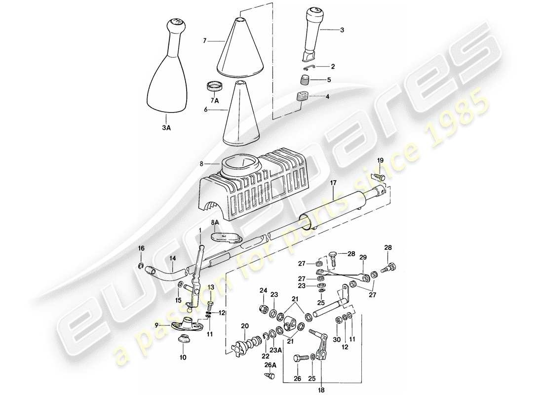 a part diagram from the porsche 1986 (924s) parts catalogue