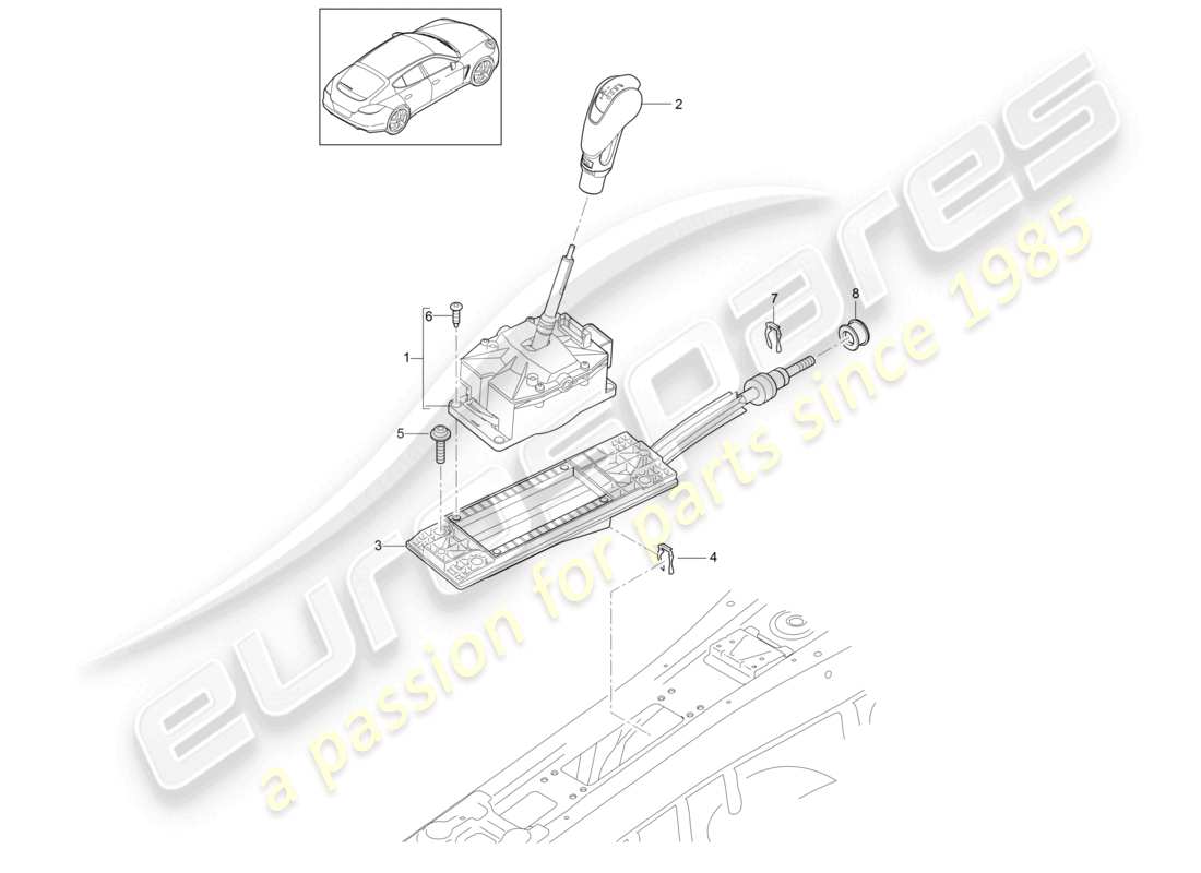 VIEW PARTS DIAGRAMS FROM THE PORSCHE PANAMERA PARTS CATALOGUE a part diagram from the porsche panamera parts catalogue
