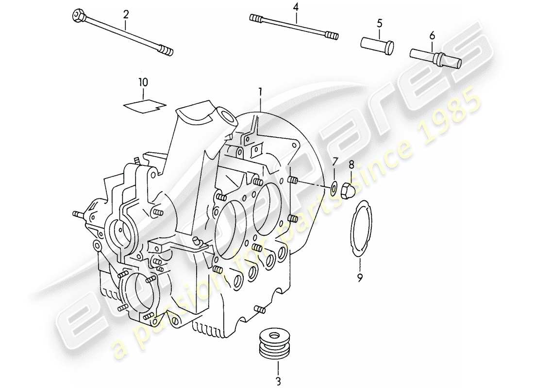 a part diagram from the porsche 1951 (356/356a) parts catalogue