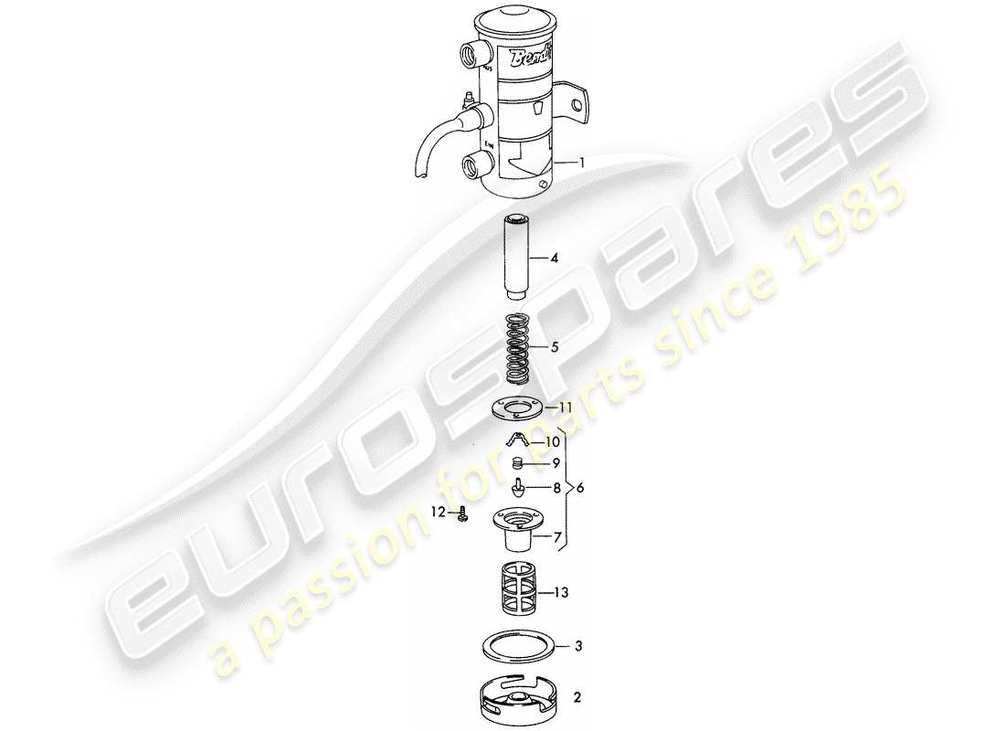 a part diagram from the porsche 356 parts catalogue