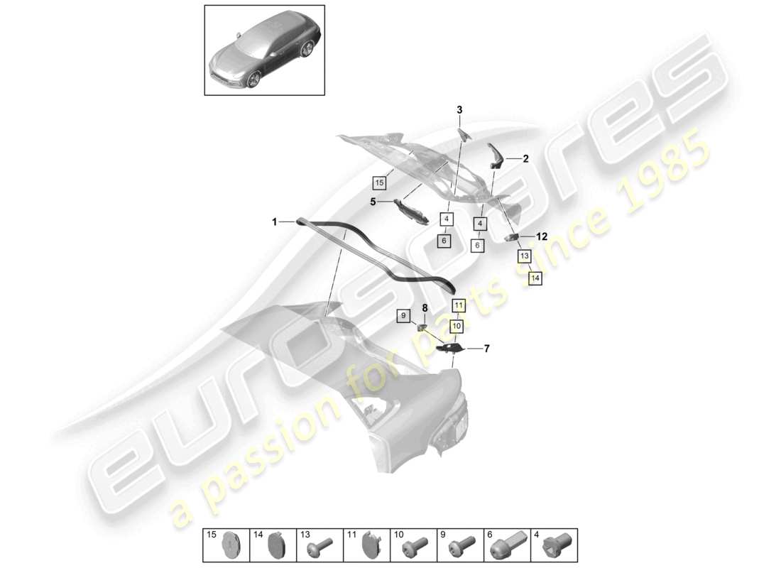 a part diagram from the porsche panamera parts catalogue