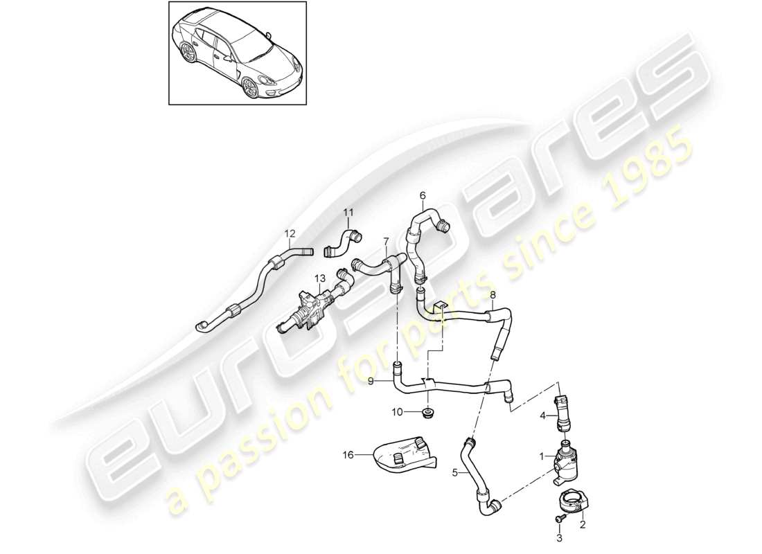 a part diagram from the porsche 2012 (panamera 970) parts catalogue