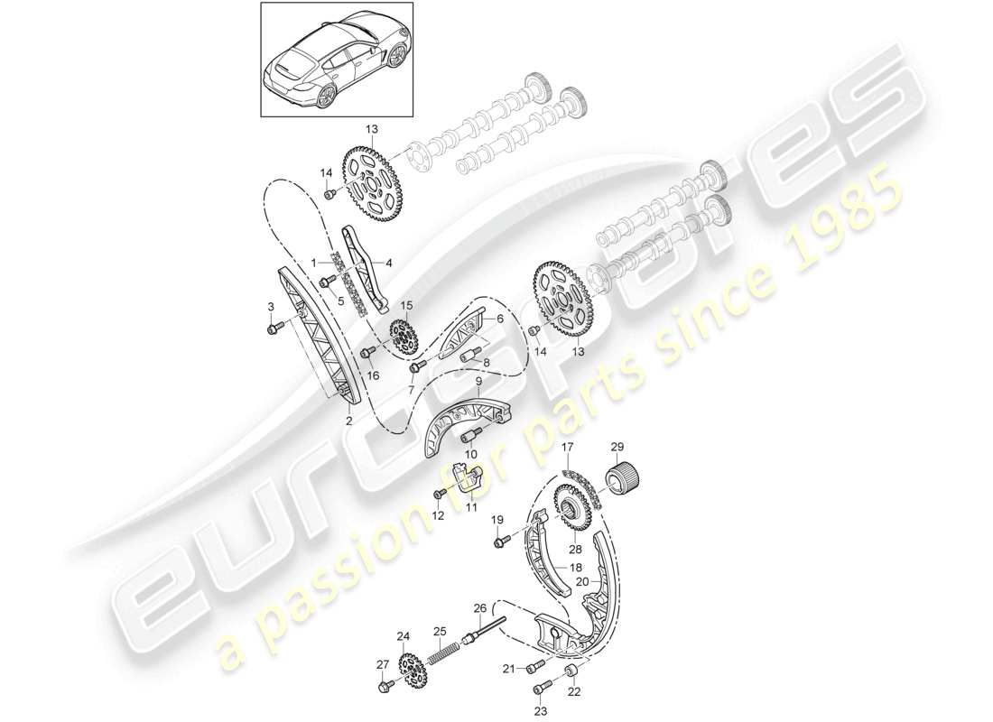 a part diagram from the porsche 2014 (panamera 970) parts catalogue