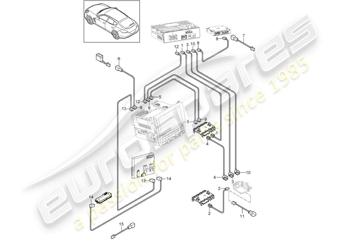 a part diagram from the porsche panamera parts catalogue