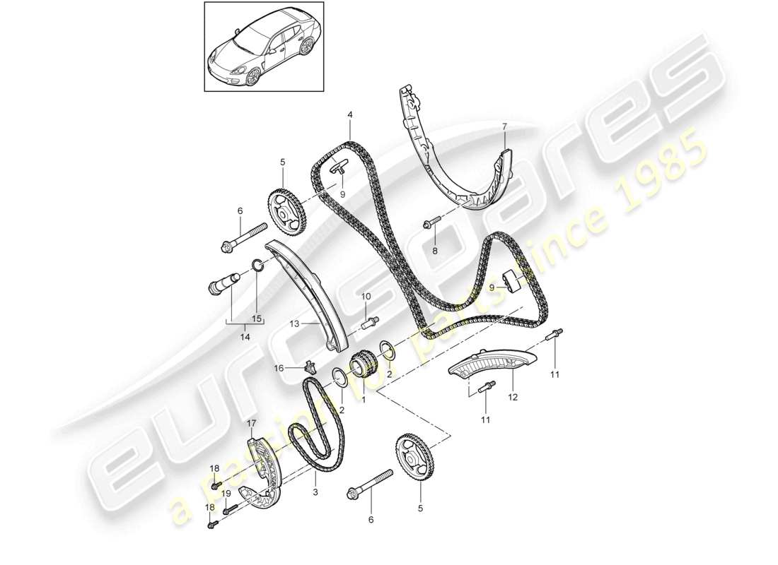 a part diagram from the porsche panamera parts catalogue