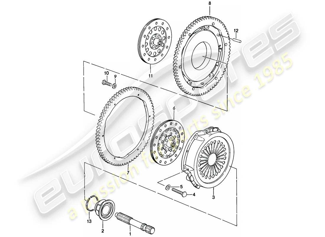 a part diagram from the porsche 1981 (928) parts catalogue