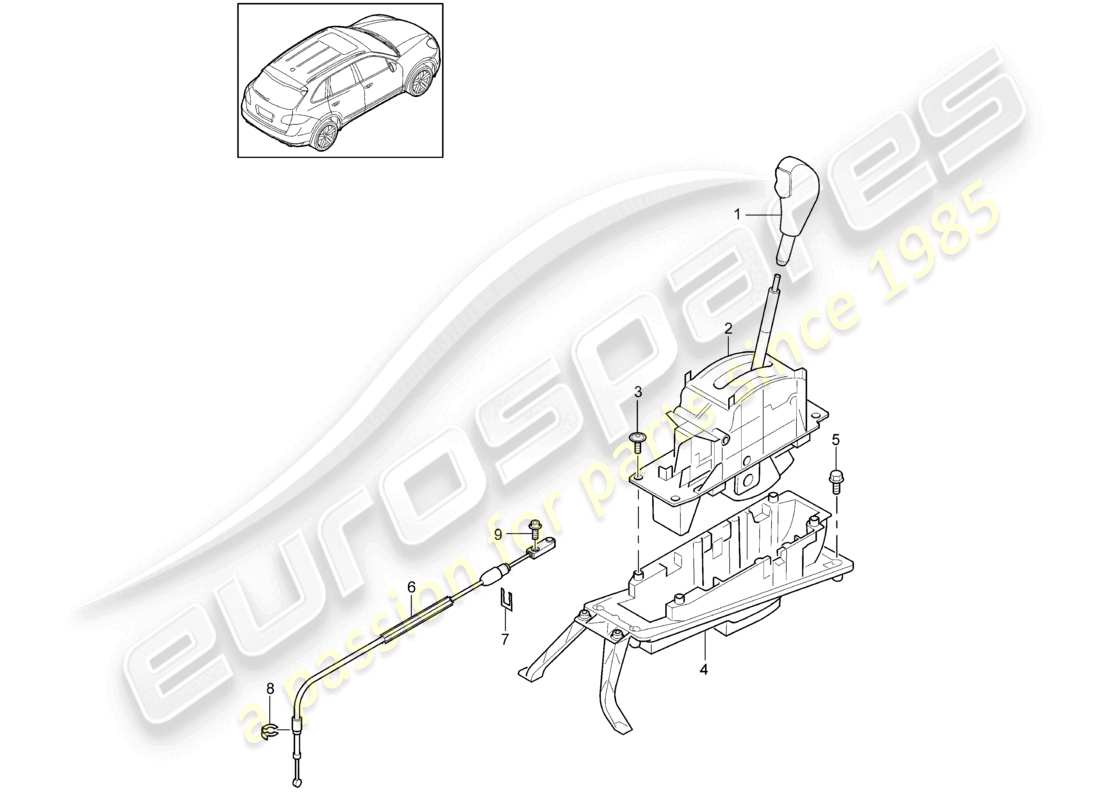 a part diagram from the porsche 2014 (cayenne e2 92a) parts catalogue