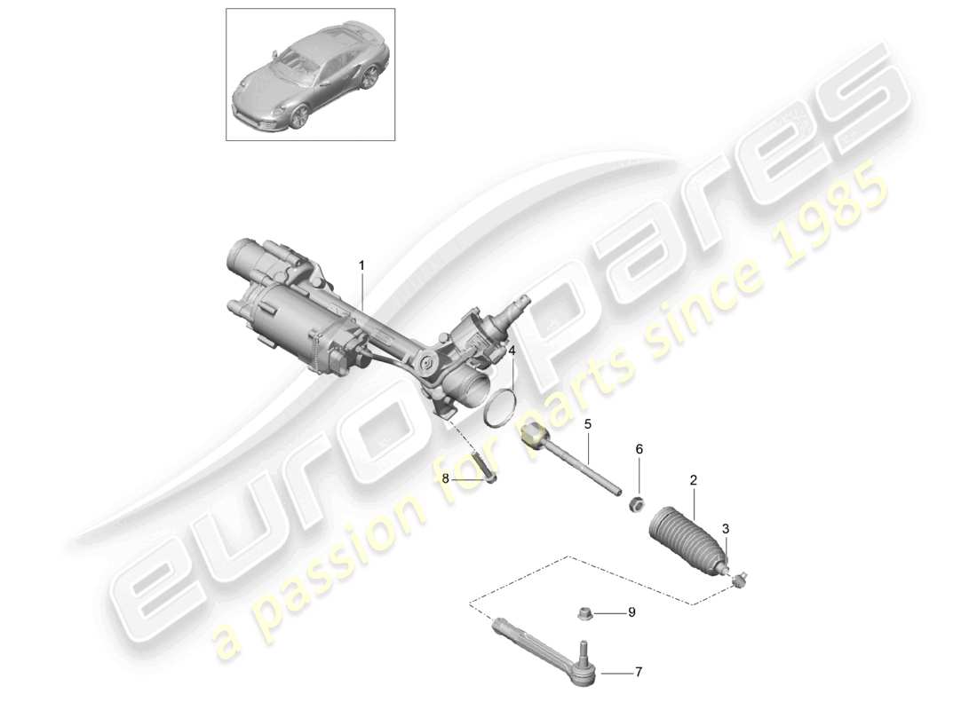 a part diagram from the porsche 991 parts catalogue