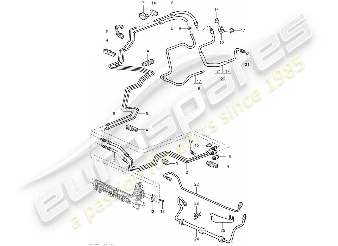 a part diagram from the porsche 2006 (997-1) parts catalogue
