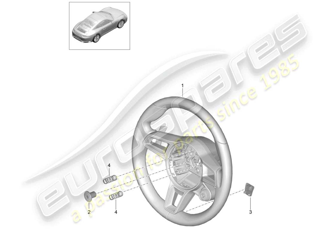 a part diagram from the porsche 2018 (991-2) parts catalogue