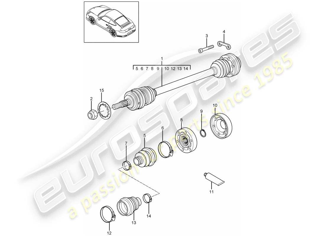 a part diagram from the porsche 997 parts catalogue