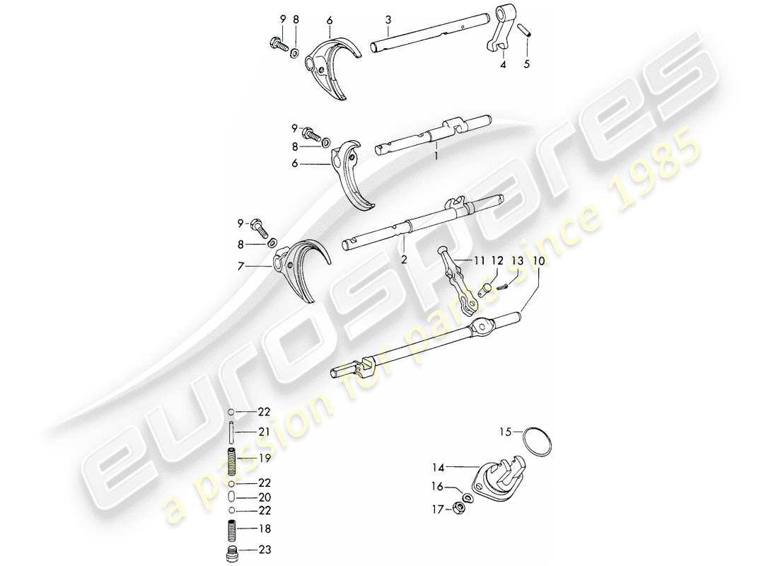 a part diagram from the porsche 1966 (911/912) parts catalogue
