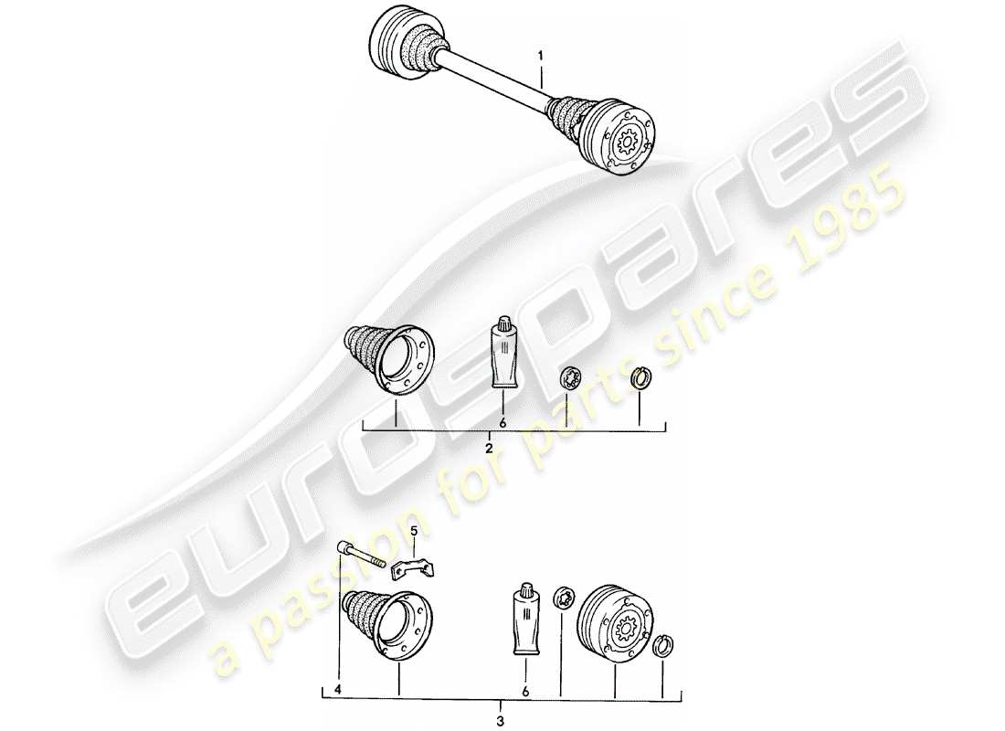 a part diagram from the porsche 1985 (924) parts catalogue