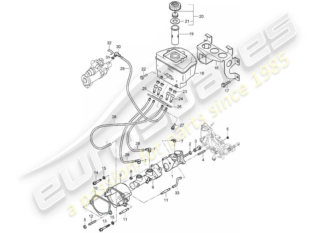 a part diagram from the porsche 2004 (carrera gt) parts catalogue