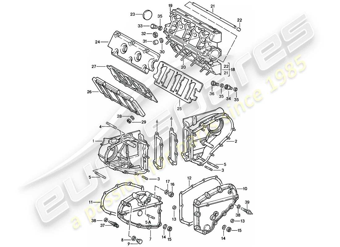 a part diagram from the porsche 911 parts catalogue
