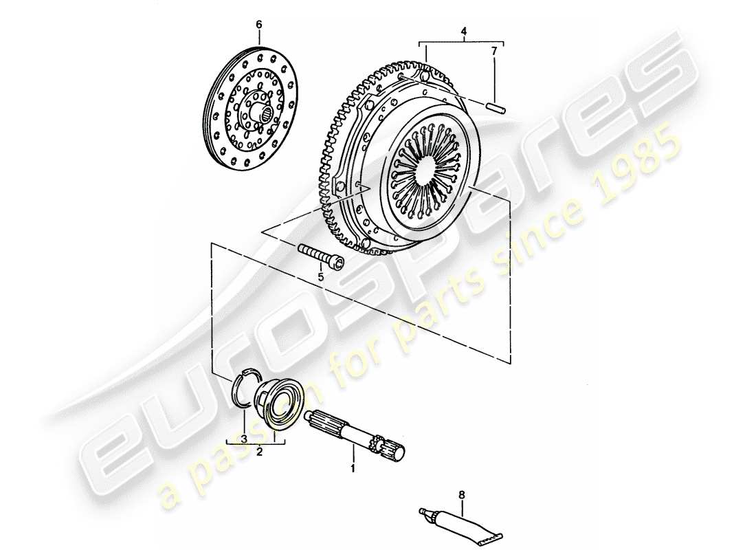 a part diagram from the porsche 1994 (928) parts catalogue