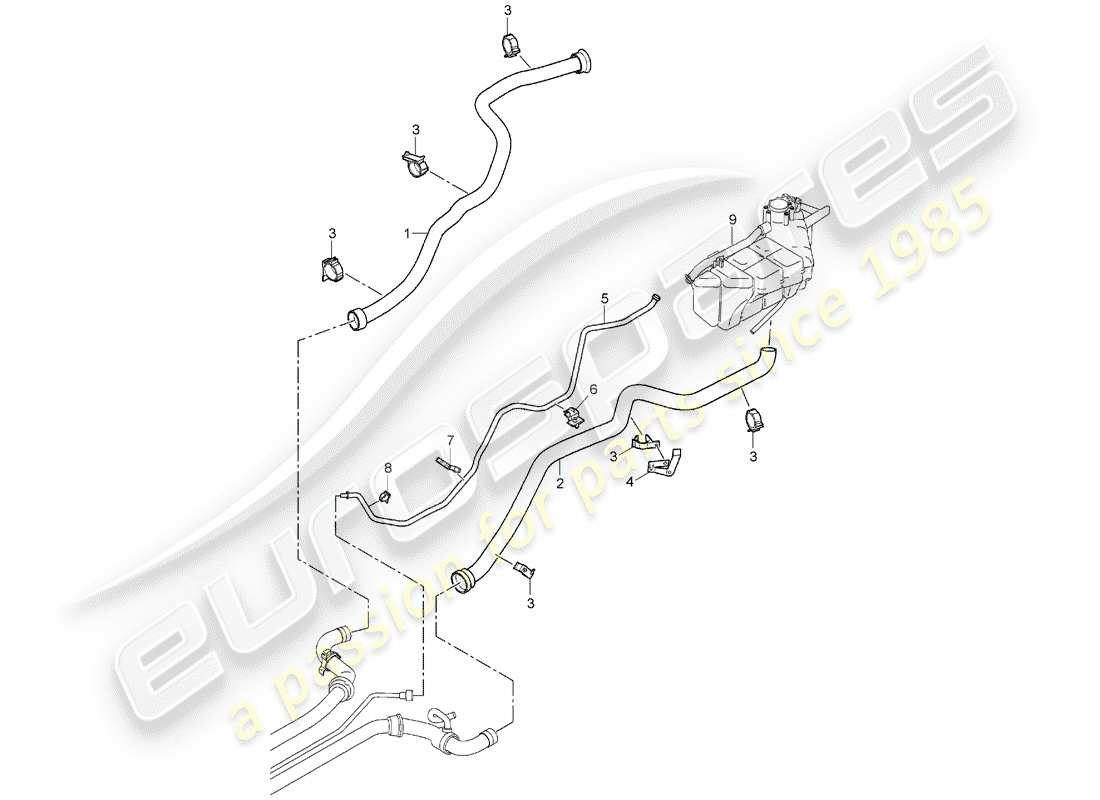 VIEW PARTS DIAGRAMS FROM THE PORSCHE 997 PARTS CATALOGUE a part diagram from the porsche 997 parts catalogue