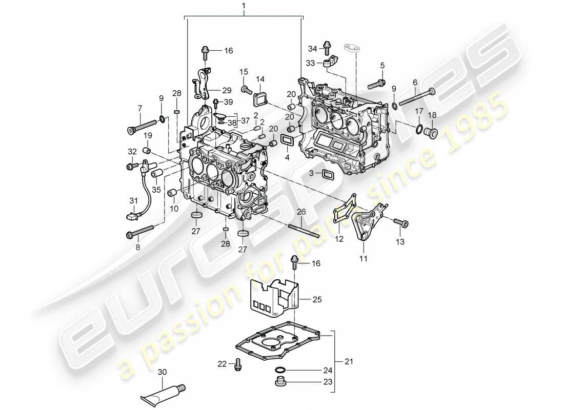 a part diagram from the porsche 2008 (997-1) parts catalogue