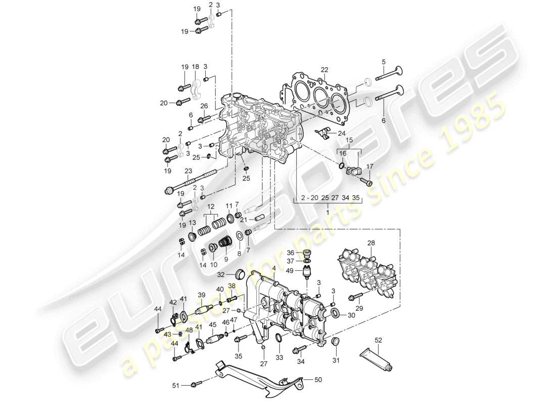a part diagram from the porsche 2007 (987 boxster) parts catalogue