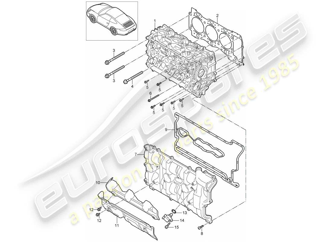 a part diagram from the porsche 2011 (997-2) parts catalogue