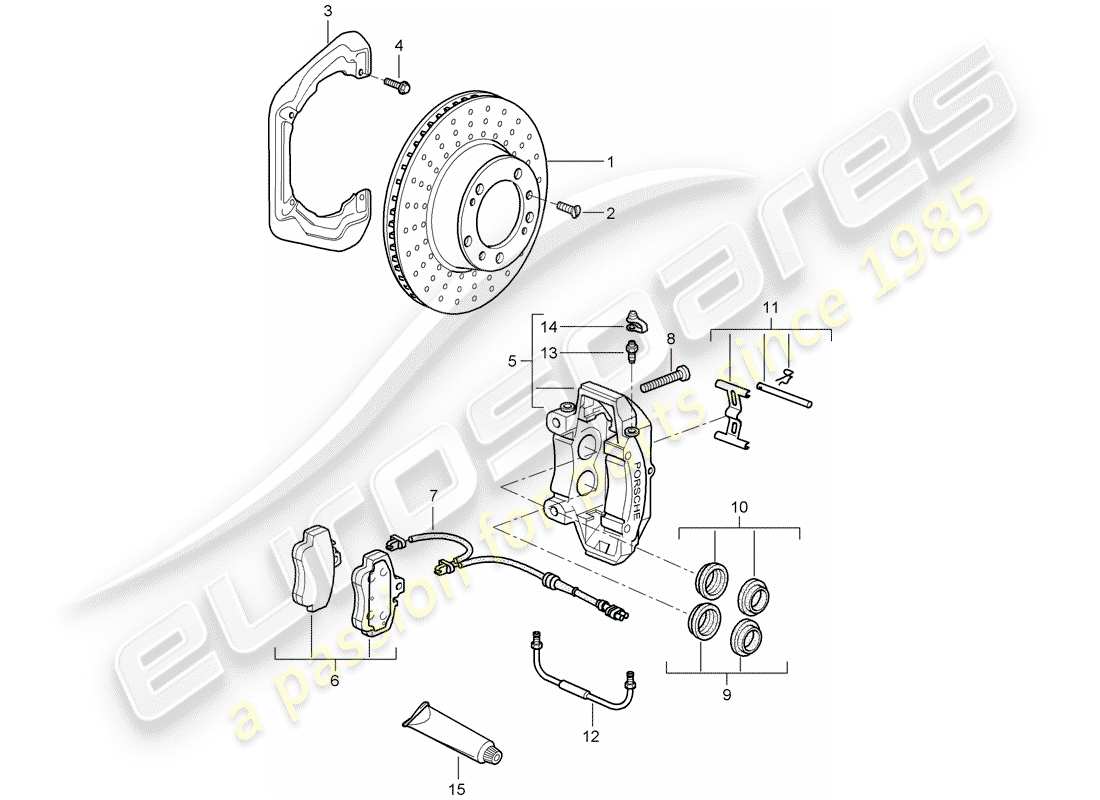 a part diagram from the porsche 997 parts catalogue