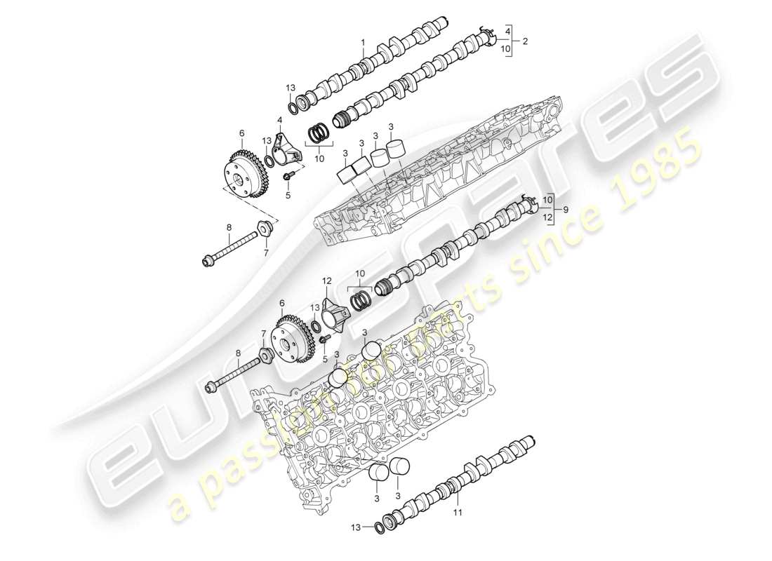 a part diagram from the porsche 2004 (cayenne e1 9pa) parts catalogue