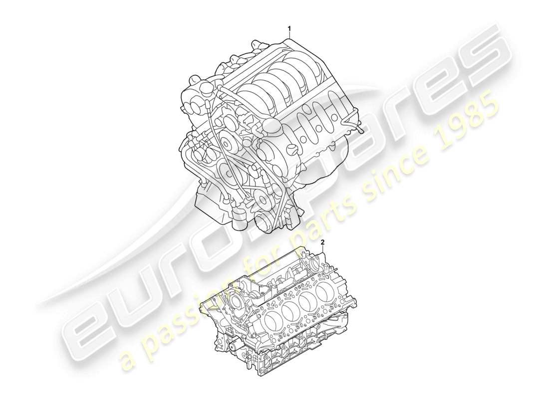 a part diagram from the porsche 2004 (cayenne e1 9pa) parts catalogue