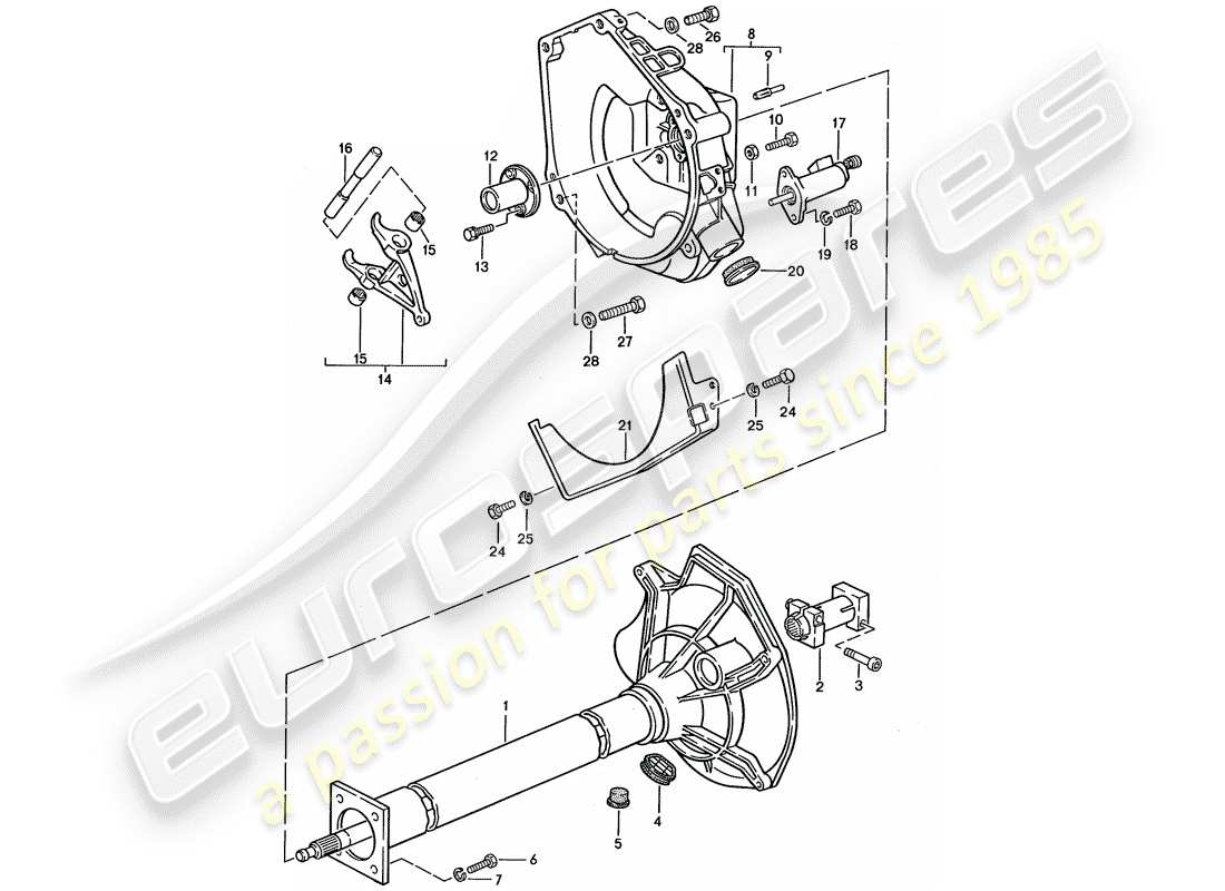 a part diagram from the porsche 944 parts catalogue