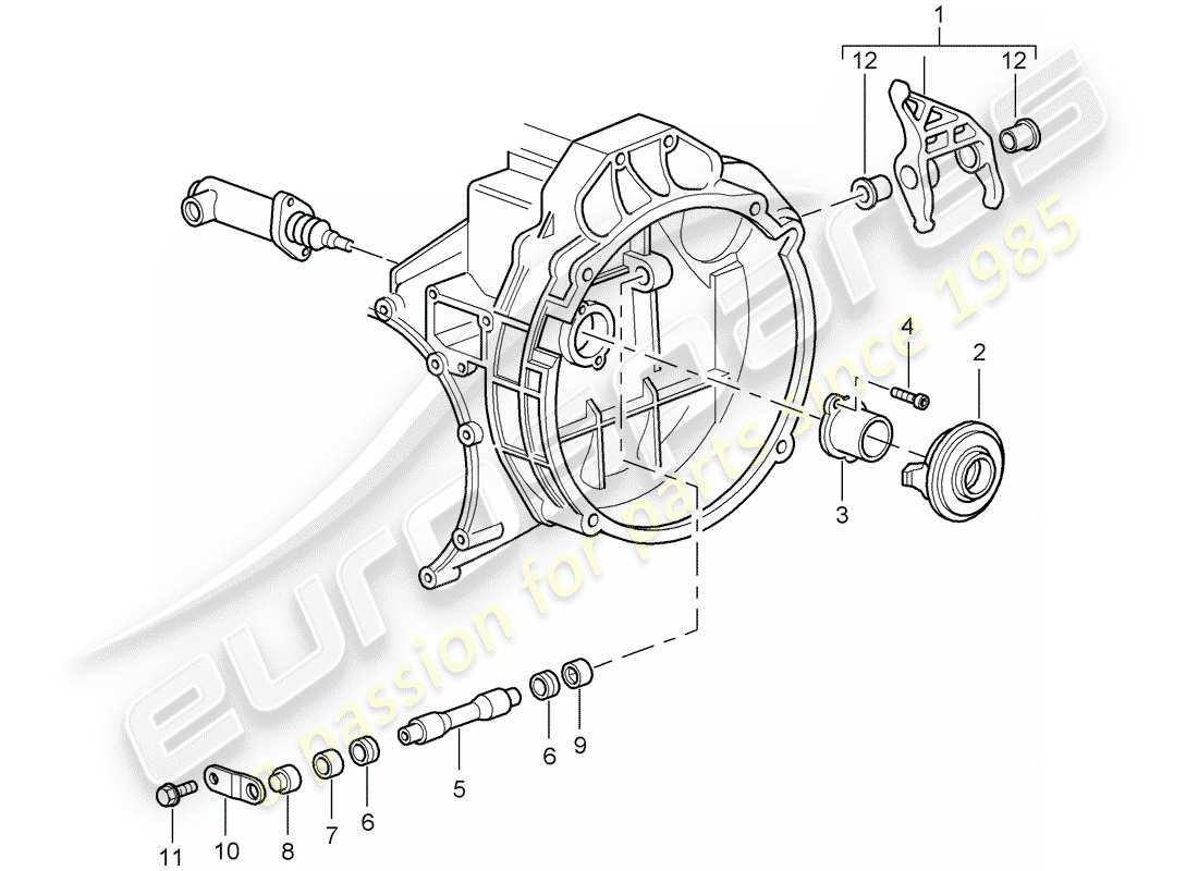a part diagram from the porsche 2009 (997-2 gt3) parts catalogue