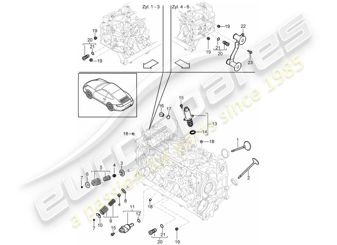 a part diagram from the porsche 2011 (997-2) parts catalogue