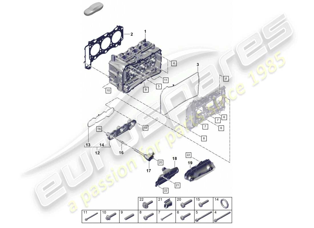 a part diagram from the porsche 2019 (718 boxster spyder) parts catalogue