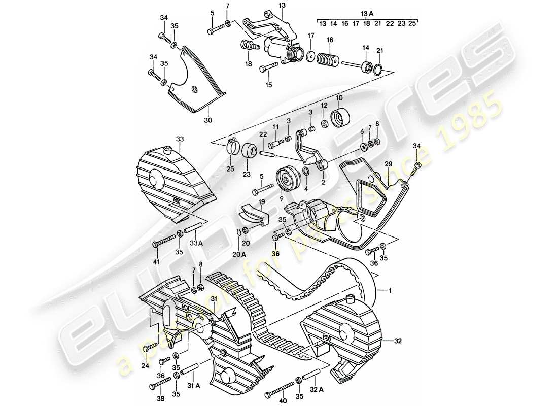 a part diagram from the porsche 1979 (928) parts catalogue