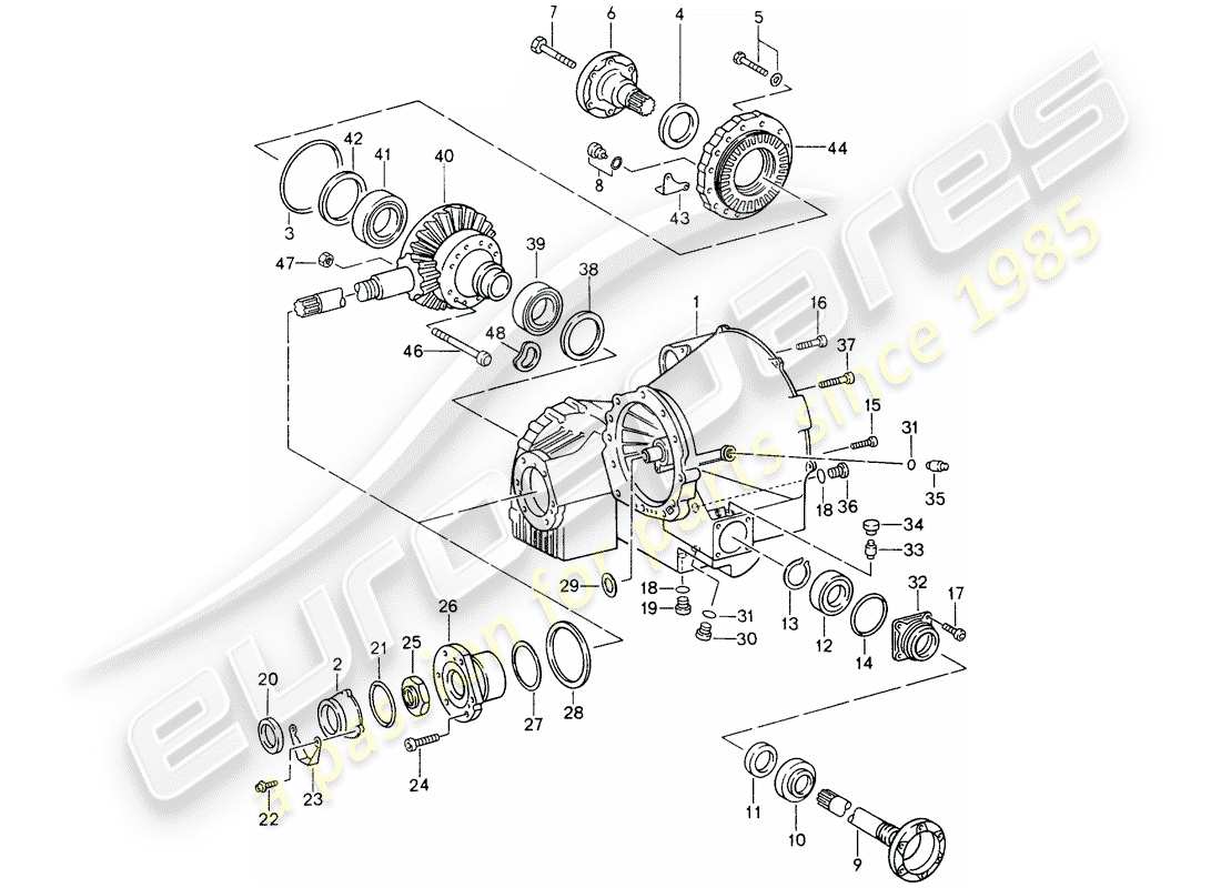 a part diagram from the porsche 993 parts catalogue