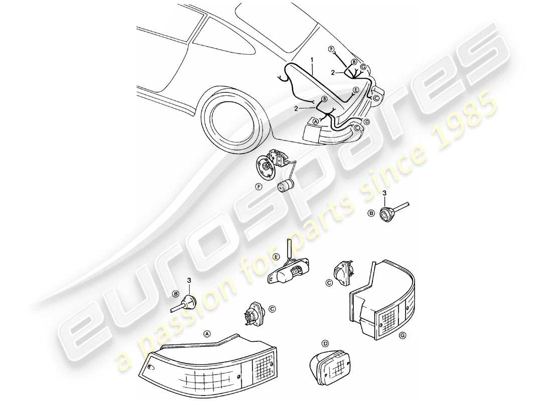 a part diagram from the porsche 1981 (911) parts catalogue