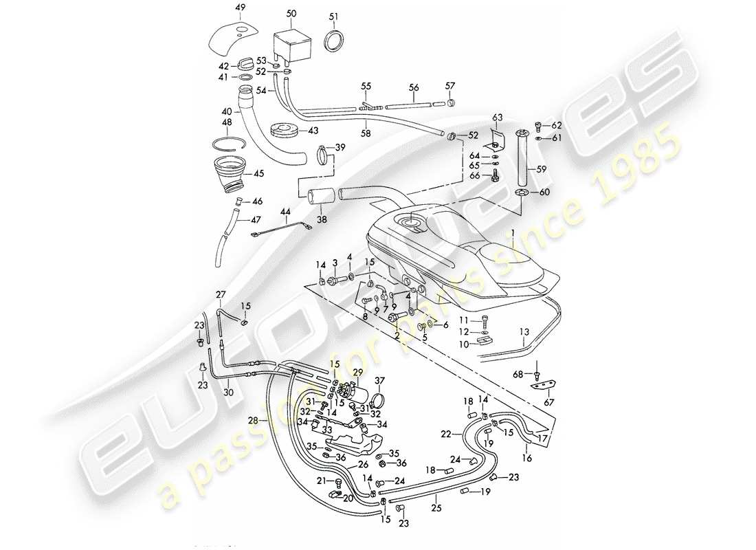 a part diagram from the porsche 911 parts catalogue
