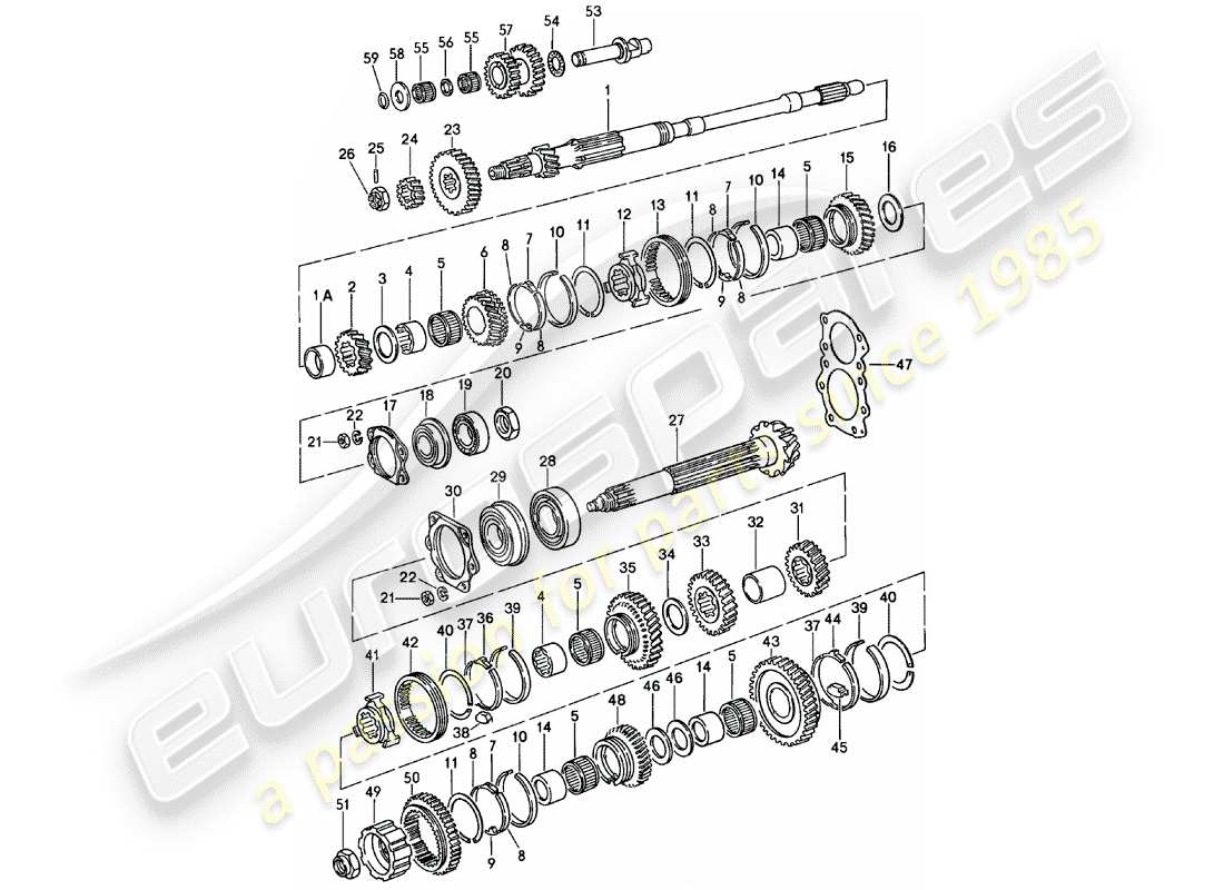 a part diagram from the porsche 911 parts catalogue