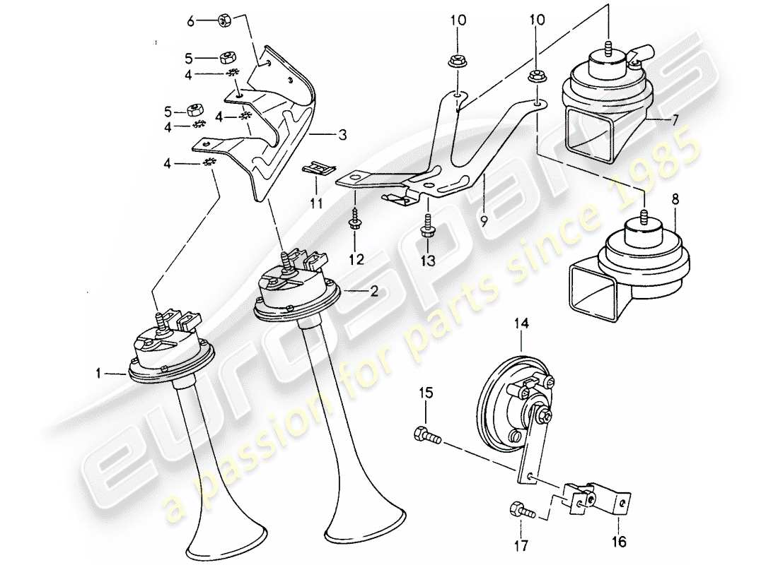 VIEW PARTS DIAGRAMS FROM THE PORSCHE 993 PARTS CATALOGUE a part diagram from the porsche 993 parts catalogue