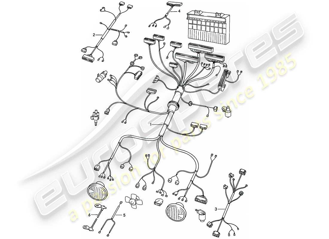 a part diagram from the porsche 924 parts catalogue