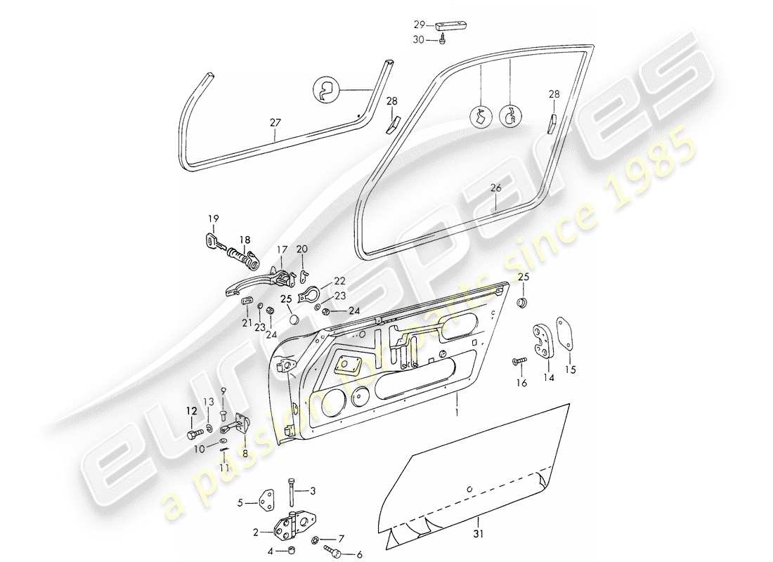 a part diagram from the porsche 911 parts catalogue