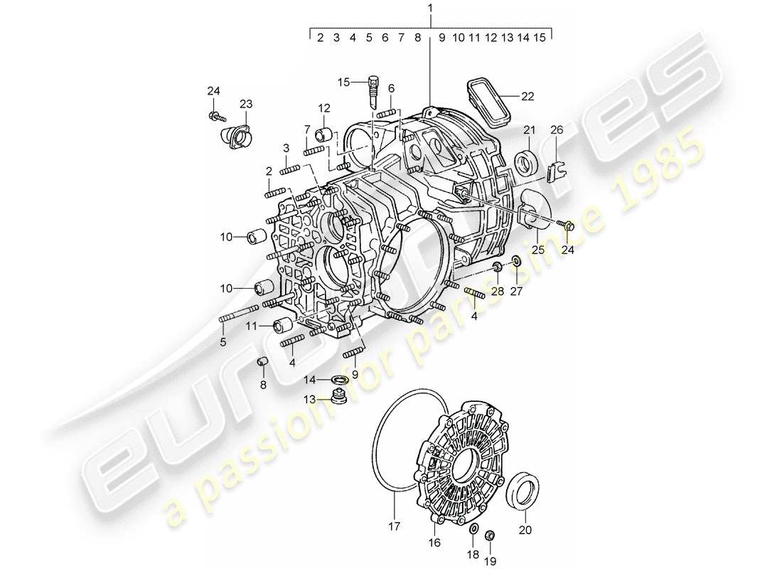 a part diagram from the porsche 1997 (993) parts catalogue