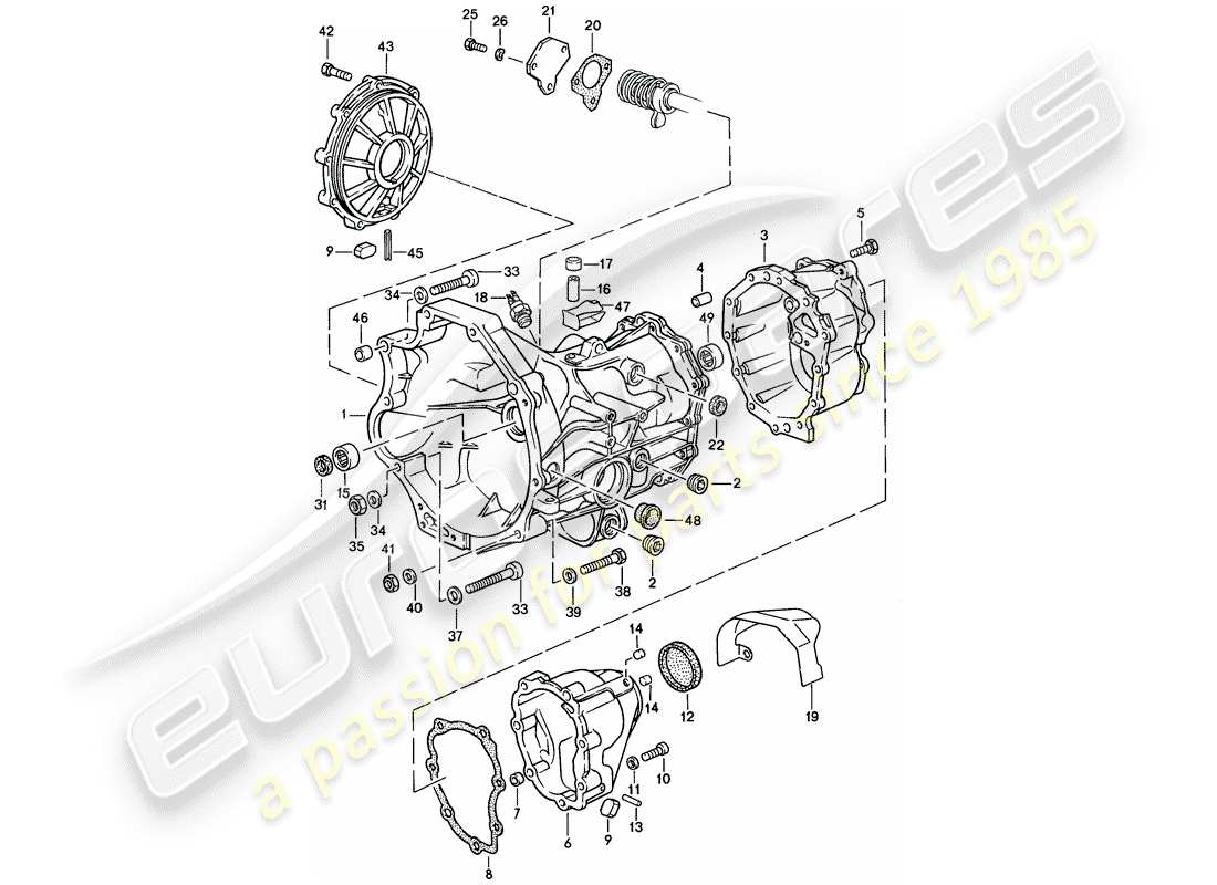 a part diagram from the porsche 924 parts catalogue