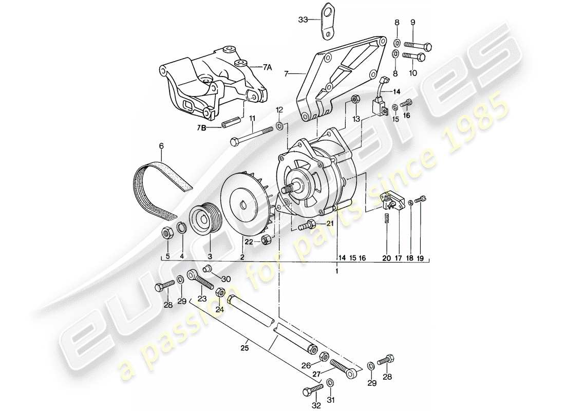 a part diagram from the porsche 924 parts catalogue