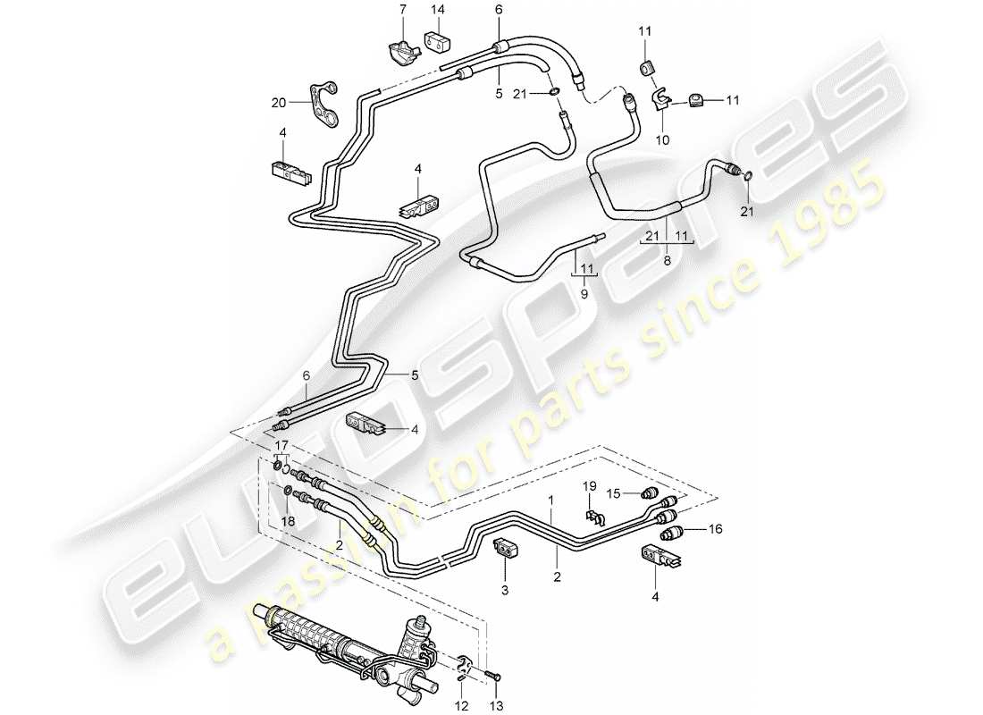 a part diagram from the porsche 996 parts catalogue