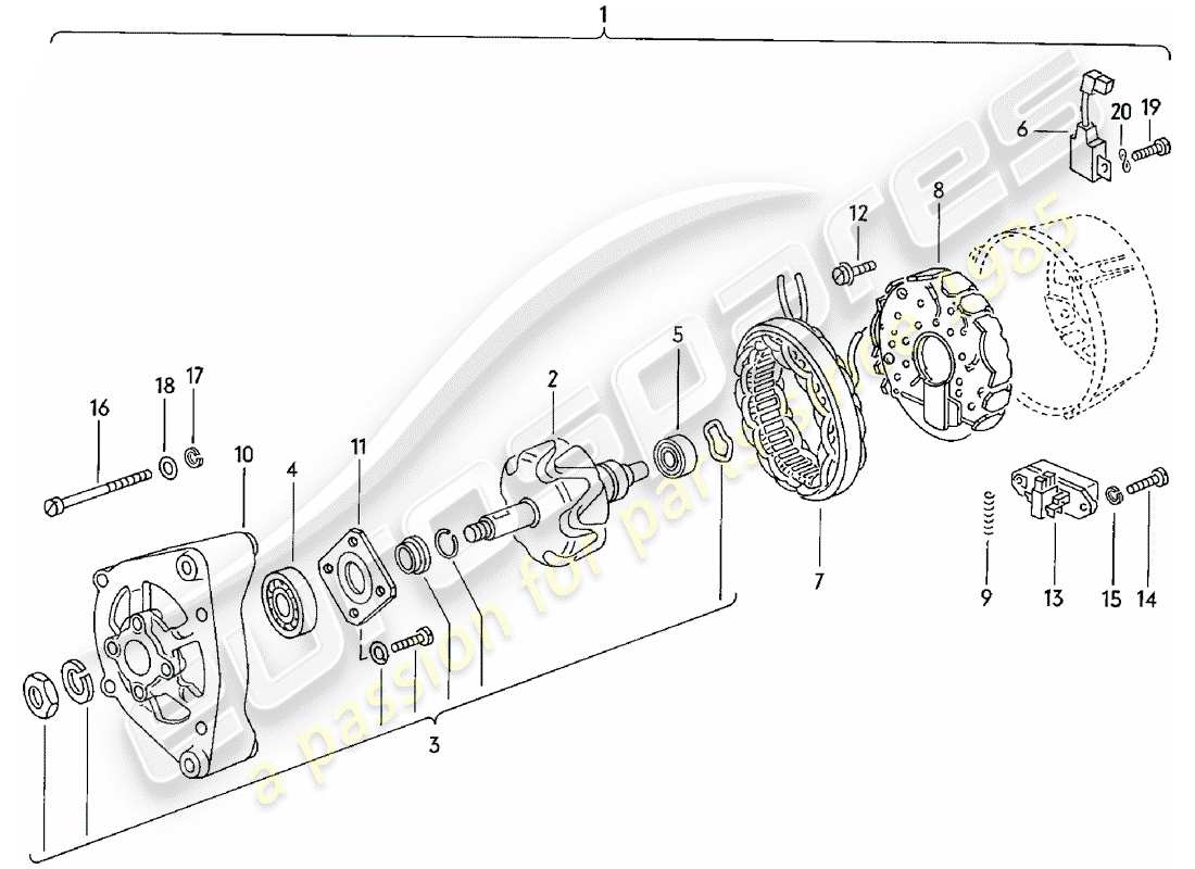 a part diagram from the porsche 1981 (924) parts catalogue