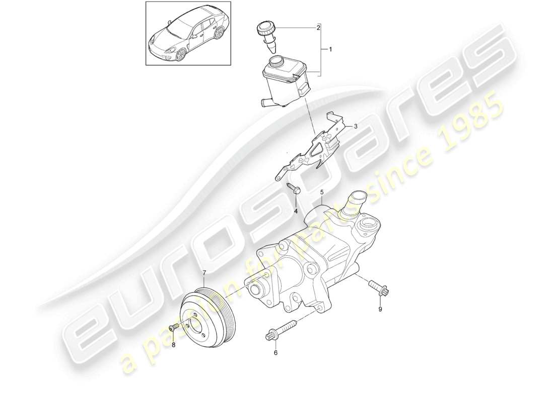 VIEW PARTS DIAGRAMS FROM THE PORSCHE PANAMERA PARTS CATALOGUE a part diagram from the porsche panamera parts catalogue