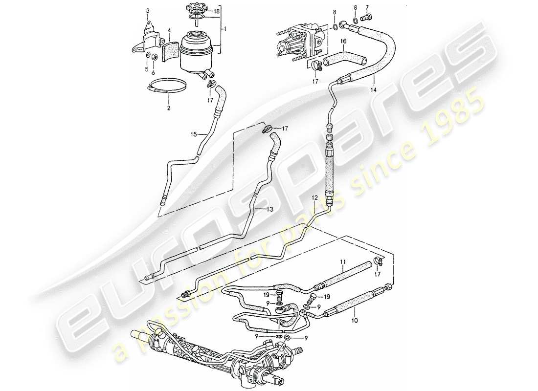 a part diagram from the porsche 964 parts catalogue